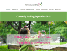 Tablet Screenshot of fairmontpediatrics.com